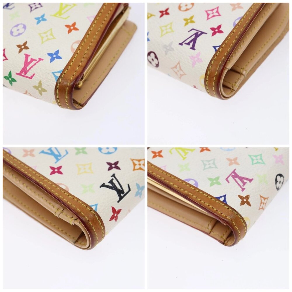 LOUIS VUITTON Multicolor Portefeuille Viennois Wallet White M92987 Auth 141553 - Picture 16 of 16